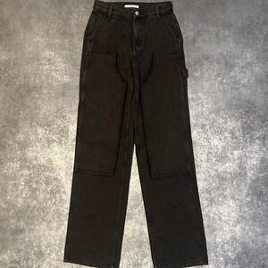 Pacsun Baggy Carpenter Double Knee Black Jeans Women's‎ Size 23